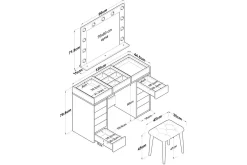 Varlin Sminkebord 120 cm