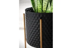 Vase Wohnling Sett av 2 Aluminium Blomster Plantepotte 3D Sirkel Overflate Moderne