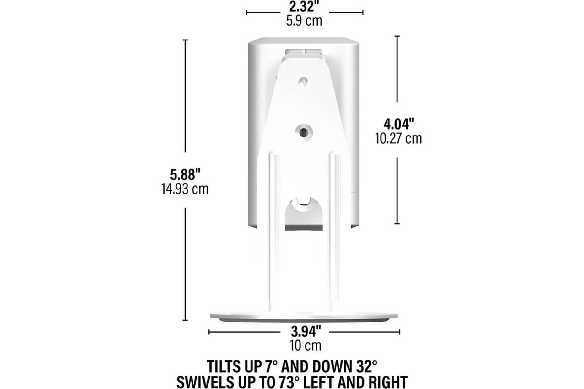 Veggfeste Sanus for Sonos ERA 100 2 Deler Hvit