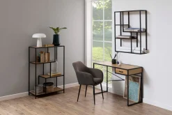 Vegghylle HOME4YOU Seaford 75x20x91 cm Eik