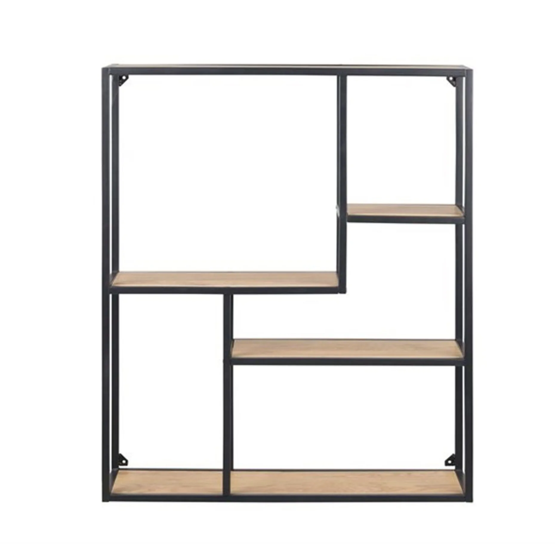 Vegghylle HOME4YOU Seaford 75x20x91 cm Eik