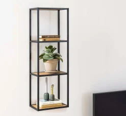 Vegghylle HOME4YOU Seaford 24x37x108 cm Eik