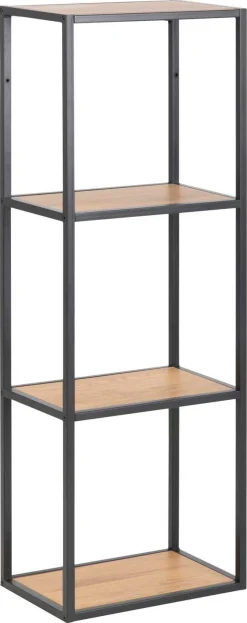 Vegghylle HOME4YOU Seaford 24x37x108 cm Eik