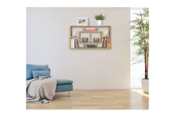 Vegghylle Wohnling PAOLA melaminbelagt MDF, oppbevaringshylle, veggmontert, moderne stil Bøk