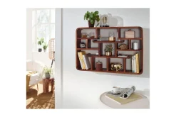 Vegghylle Wohnling Vegghengt pynteshelf i heltre 80 cm landstil