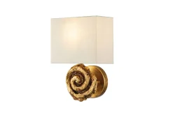 Vegglampe Flambeau Virvel Gullblad