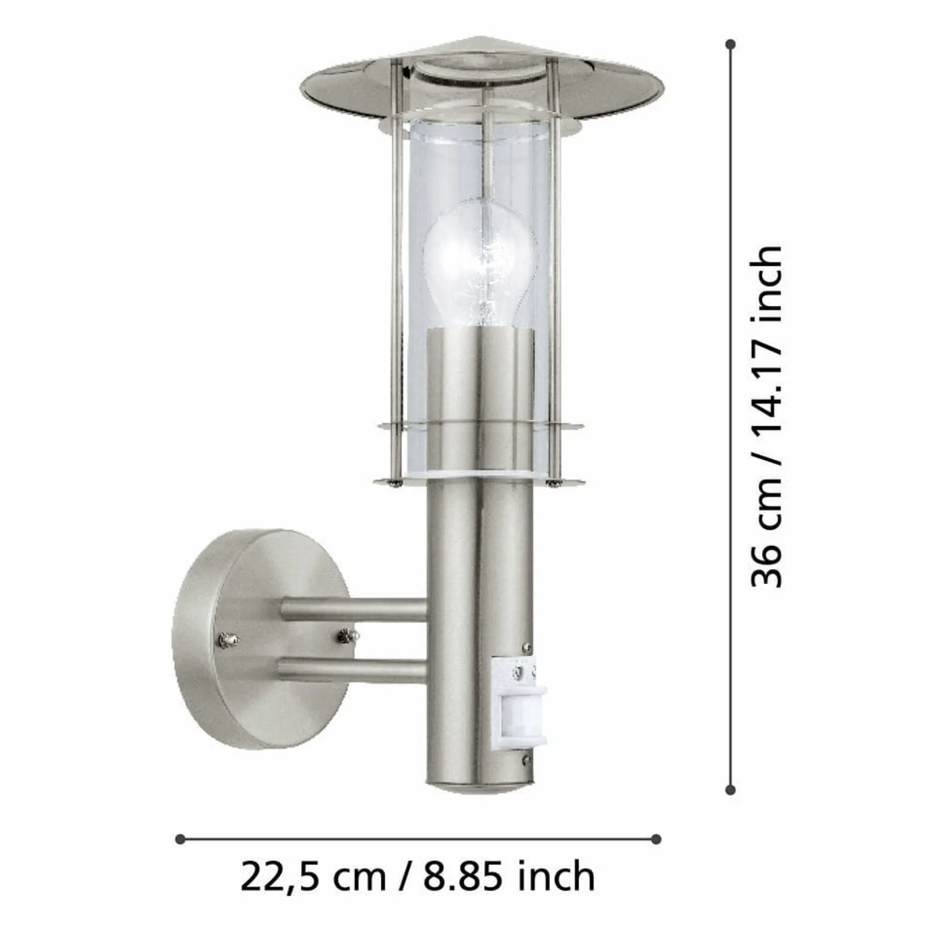 Vegglampe Lisio med sensor