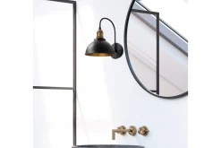 Vegg lampe Masatsune Svart / Antikk