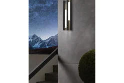 Vegglampe Utebelysning Eglo Fandina Svart/Hvit