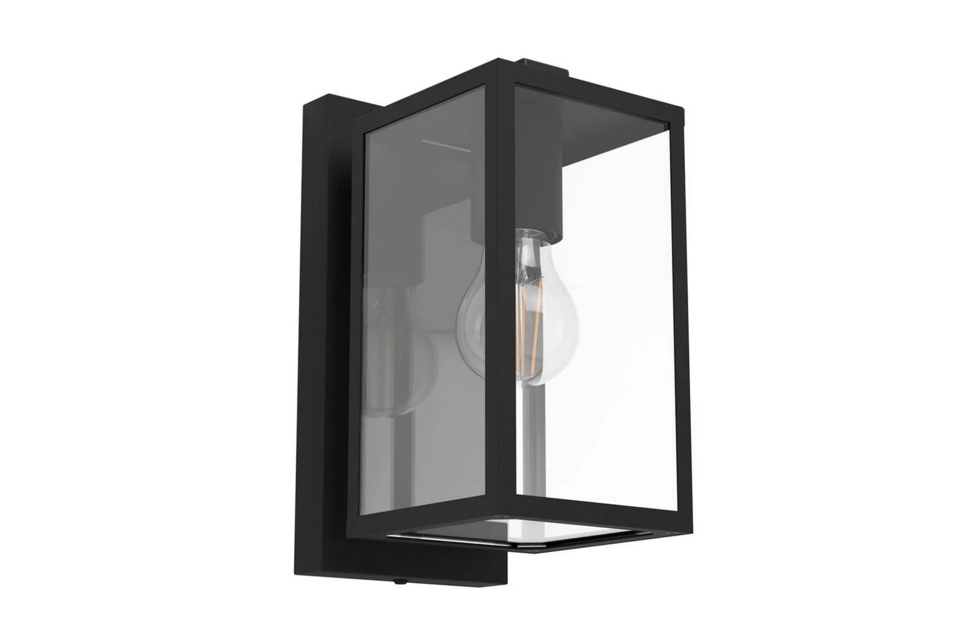 Vegglampe Utebelysning Eglo Budrone Svart/Klar