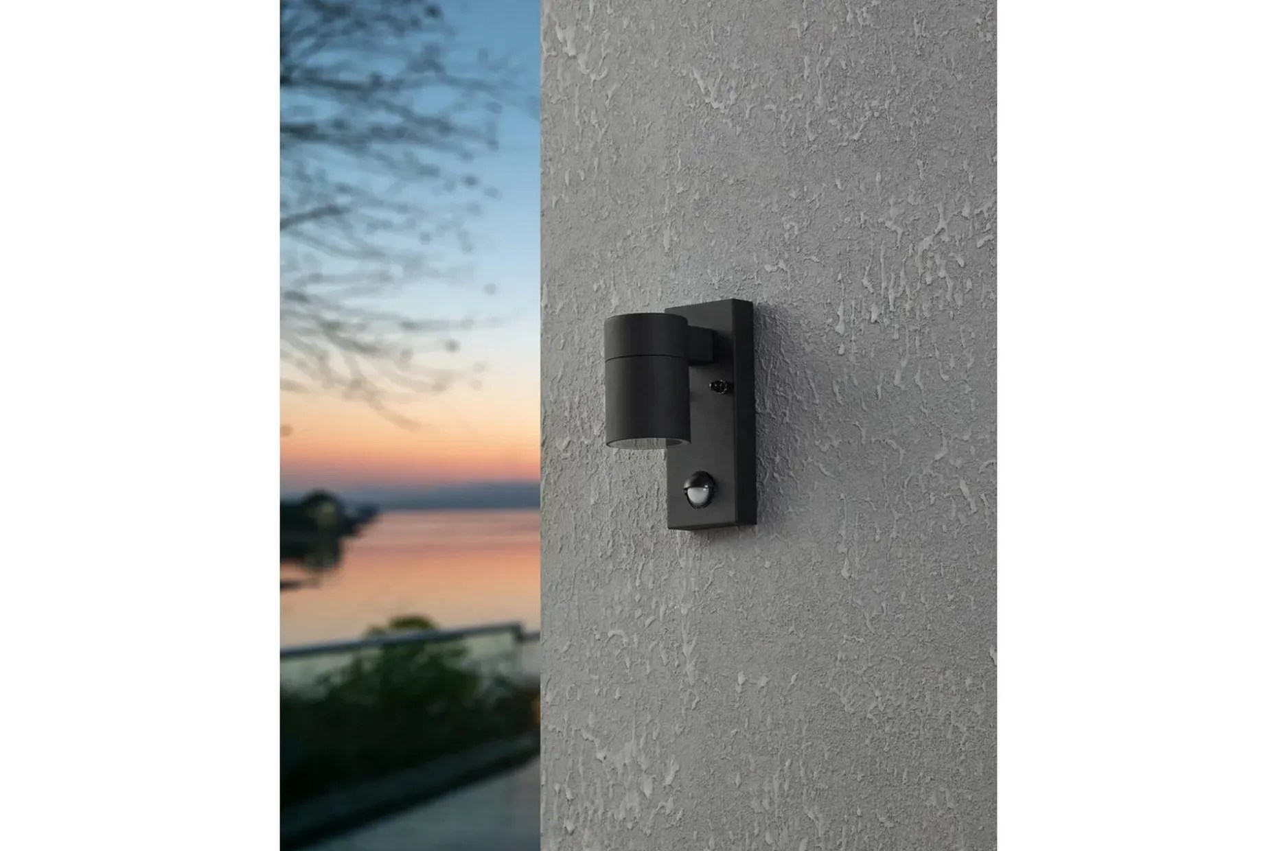 Vegglampe Utebelysning Eglo Riga 5 med Sensor Hvit Klar