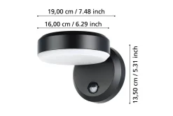 Vegglampe utendørsbelysning Eglo Fornaci med sensor