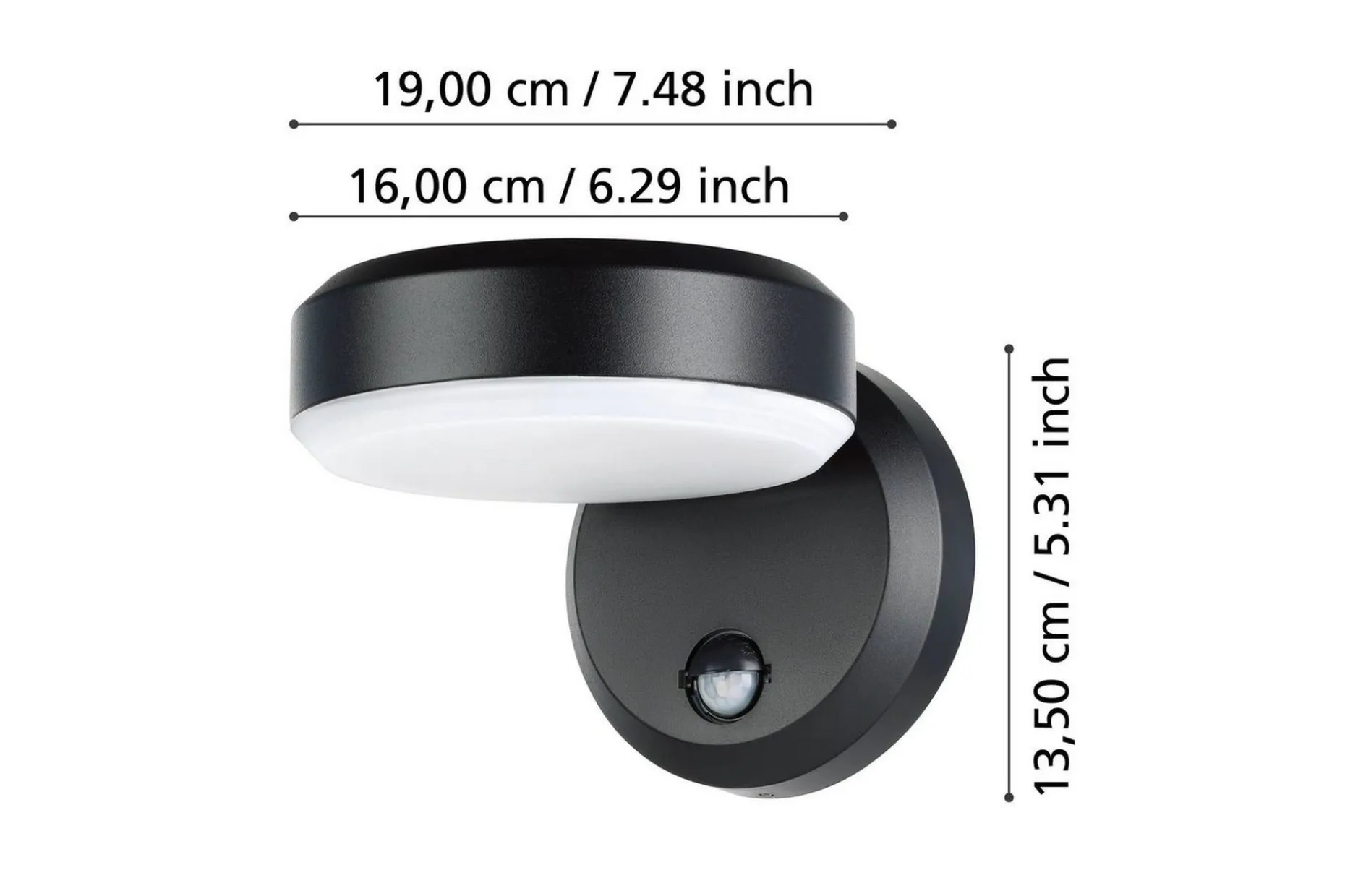 Vegglampe utendørsbelysning Eglo Fornaci med sensor