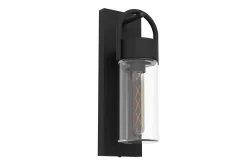 Vegglampe utendørsbelysning Eglo Carraro svart/klar