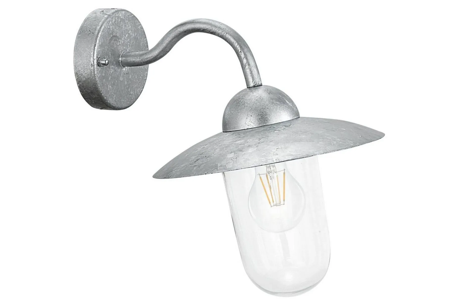 Vegglampe utendørsbelysning Eglo Milton sink