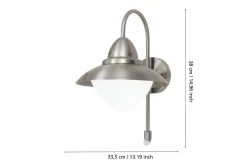 Vegglampe utendørsbelysning Eglo Sidney med sensor