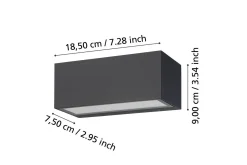 Vegglampe Utendørs Eglo Spongano 90 mm