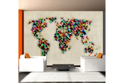 Veggmaleri World Map A Kaleidoscope 200x154