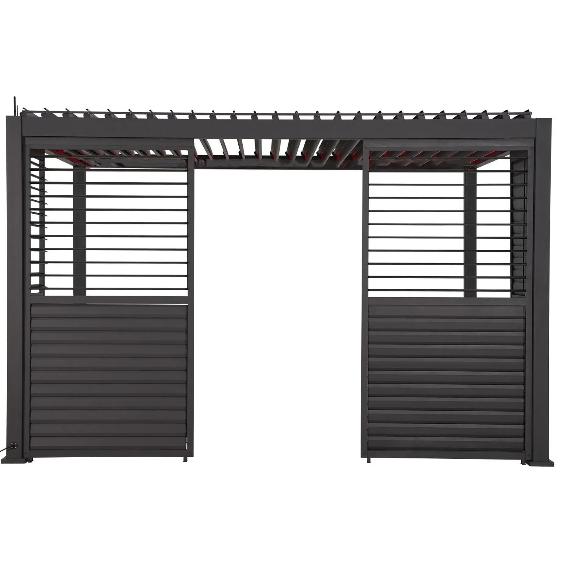 Vegg med justerbare lameller til paviljong HOME4YOU Mirador-111 160x47,5x64 cm, furu