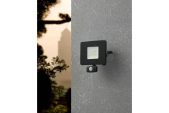 Veggstrålkaster Utendørs Eglo Faedo 3 med Sensor 30W, Svart