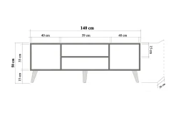Vellavie TV-benk 140 cm Panel