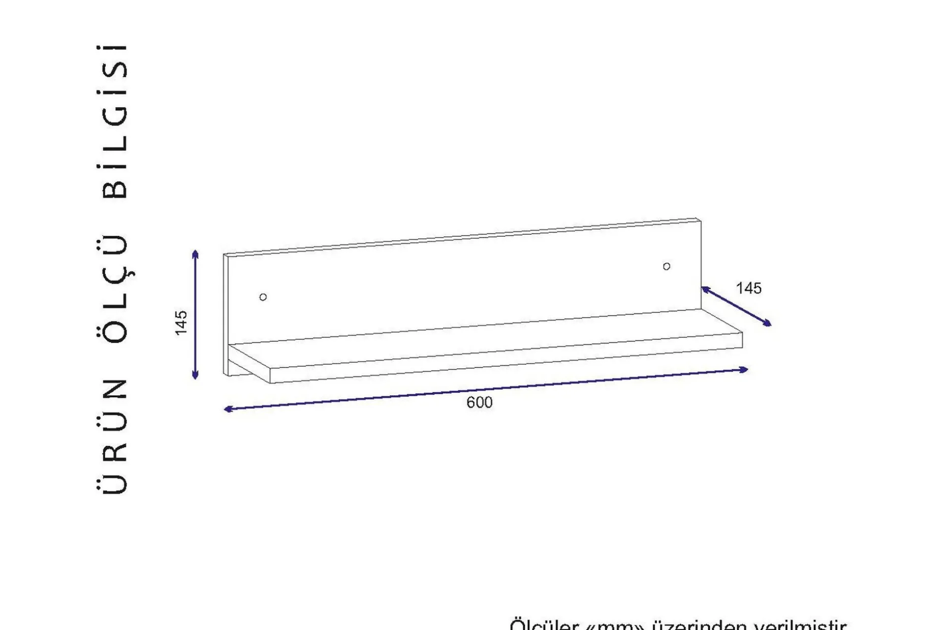 Vellavie Vegghylle 60 cm