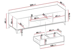 Vemdalen TV-benk 204 cm