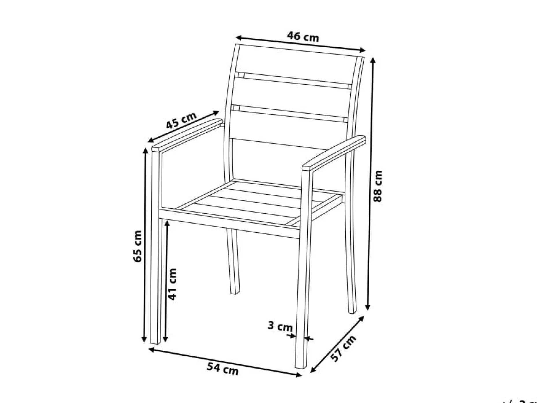 Vernio Stol 6-pk 57 cm