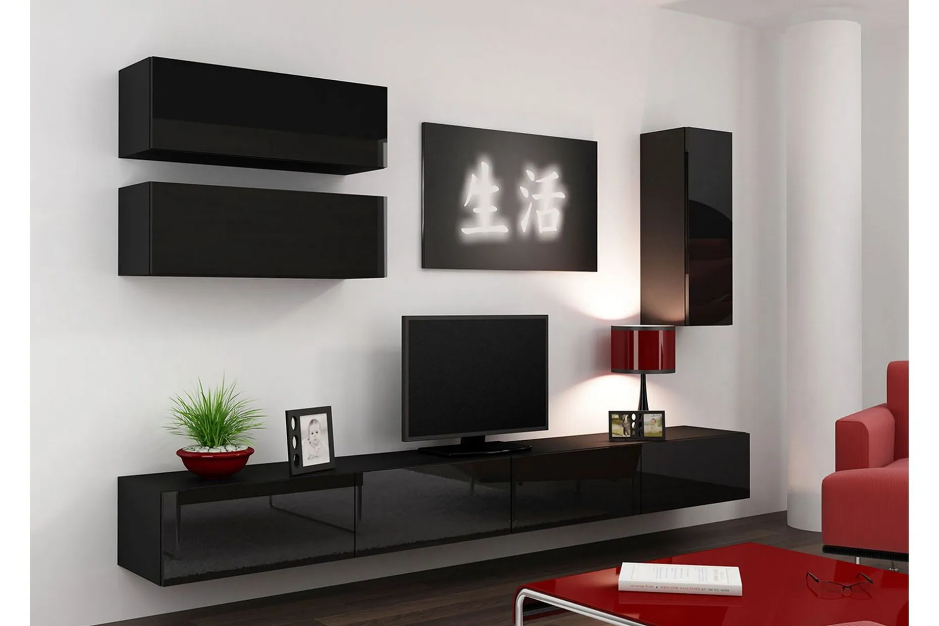 Vigo TV-møbelsett 280x40x180 cm