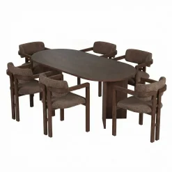 Vintar Spisebord- og stolsett 180x75x90 cm 7 deler