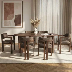 Vintar Spisebord- og stolsett 180x75x90 cm 7 deler