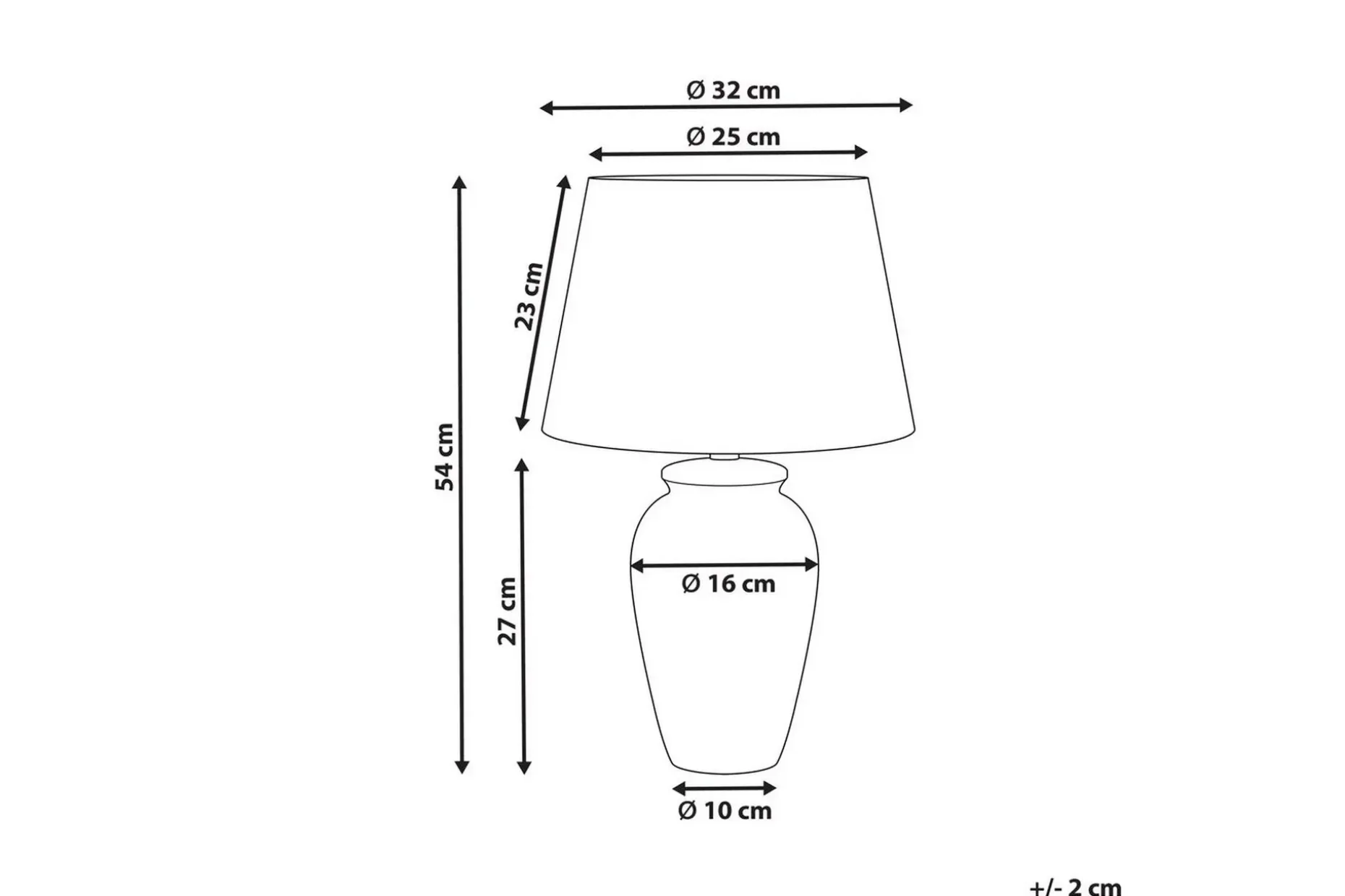 Virhal Bordlampe 54 cm E27