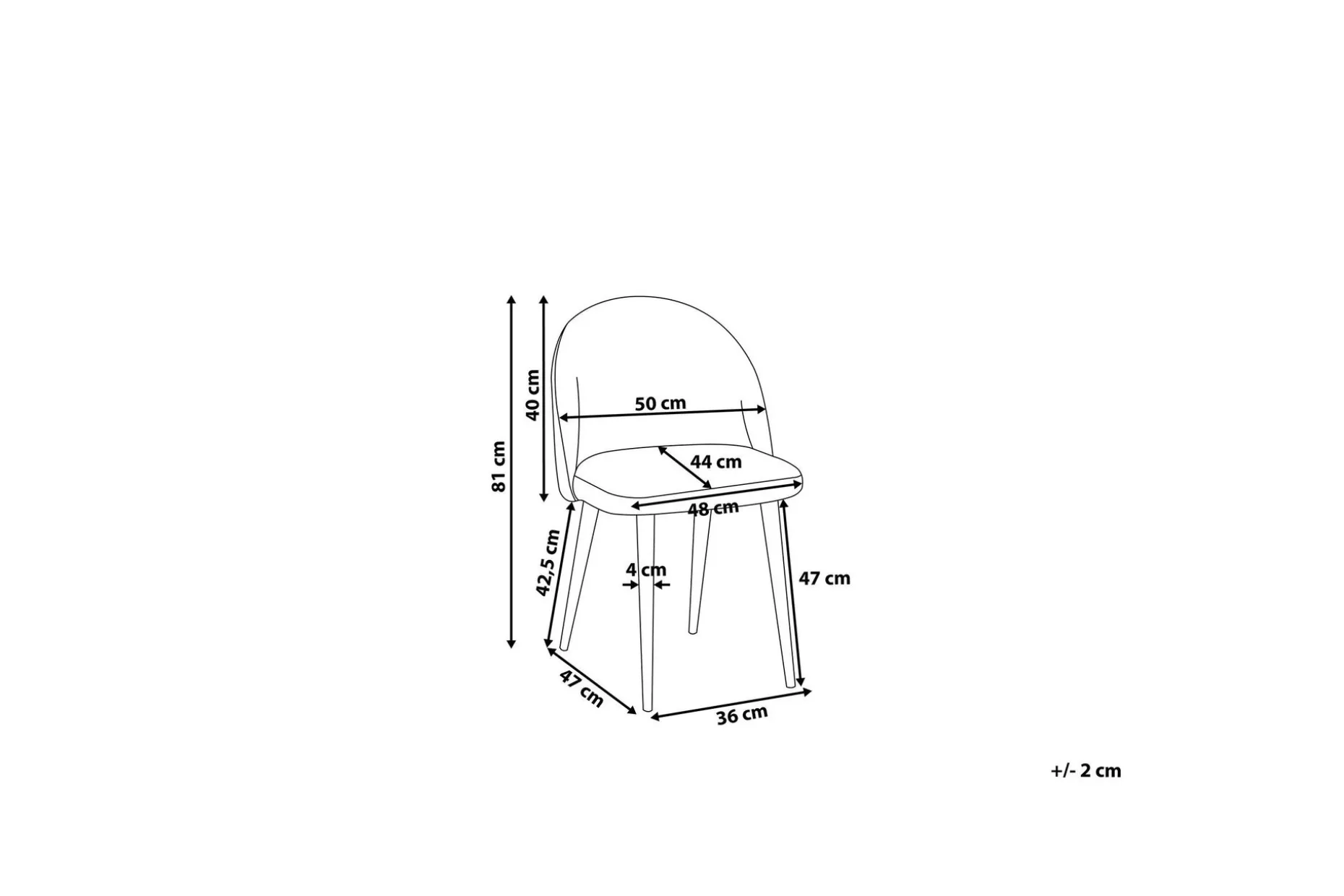Visalia Stol 2-pk