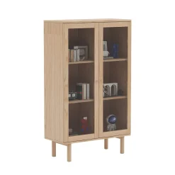 Vitrineskap HOME4YOU Hansen 90x40x150 cm Melamin