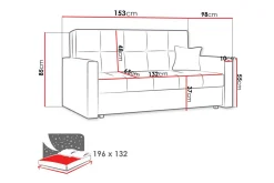Viva Sovesofa 153x100x85 cm