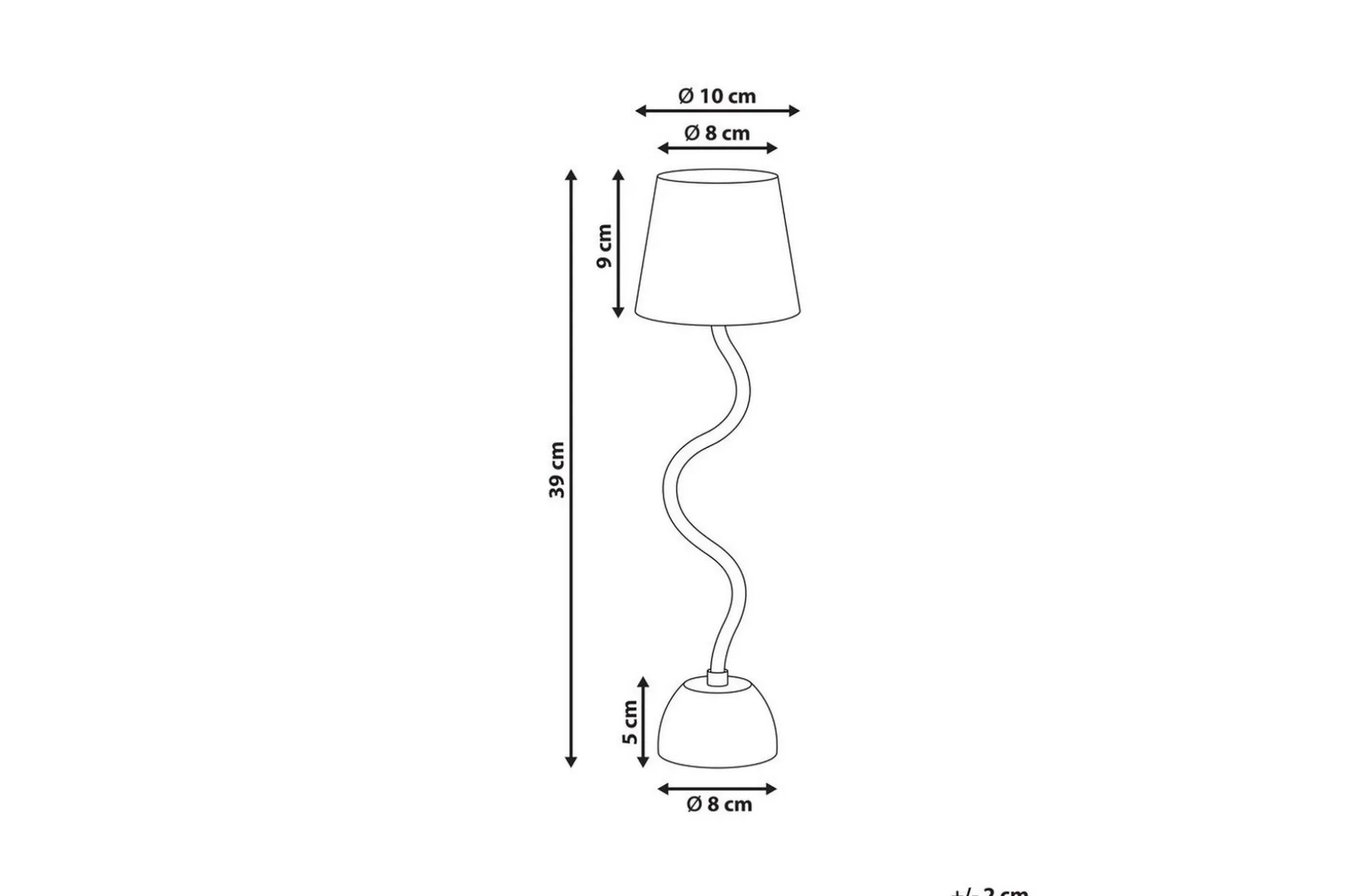 Vougali LED Bordlampe 39 cm