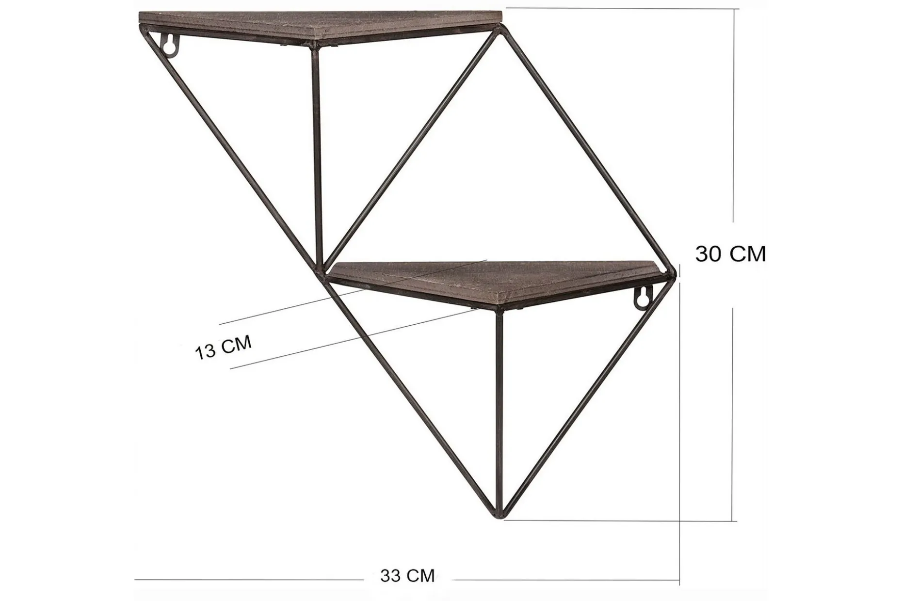 Wall Shelf Valnøtt|Svart