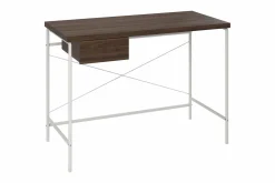 Webster Skrivebord 107 cm med Oppbevaringsskuff Valnøttsbrun
