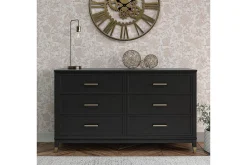 Westerleigh Kommode 144x41 cm Svart/Gull