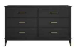 Westerleigh Kommode 144x41 cm Svart/Gull