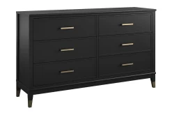 Westerleigh Kommode 144x41 cm Svart/Gull