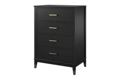 Westerleigh Kommode 76x50 cm Svart/Gull