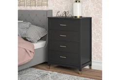 Westerleigh Kommode 76x50 cm Svart/Gull