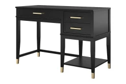 WesterleigH Skrivebord 116 cm Høy- og senkbart 3 Skuffer Sva