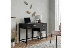 WesterleigH Skrivebord 116 cm Høy- og senkbart 3 Skuffer Sva