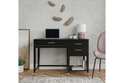 WesterleigH Skrivebord 116 cm Høy- og senkbart 3 Skuffer Sva