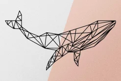 Whale 1 Veggdekor