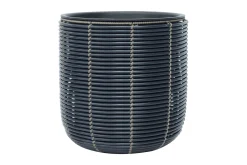 Wicker Blomsterkrukke D35xH36 cm Svart