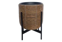 Wicker Blomsterkrukke på stativ 30x30xH38 cm Brun