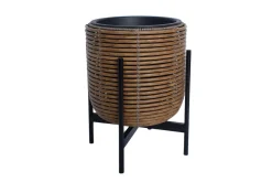 Wicker Blomsterkrukke på stativ 30x30xH38 cm Brun